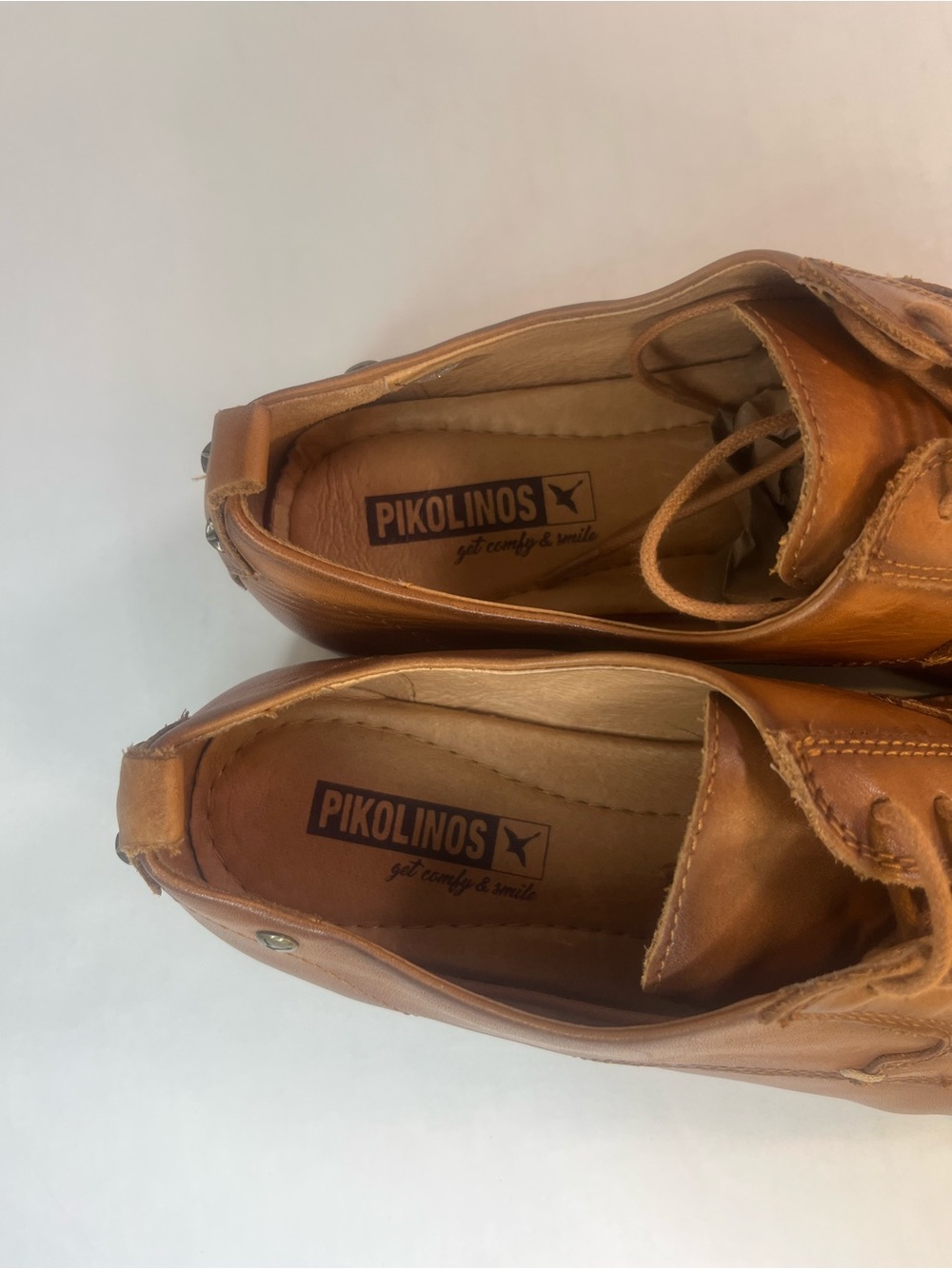 PIKOLINOS Tan Leather Lace-Up Loafers - Picture 6 of 15